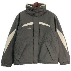 Columbia Large Charcoal and Light Gray Hooded Jacket